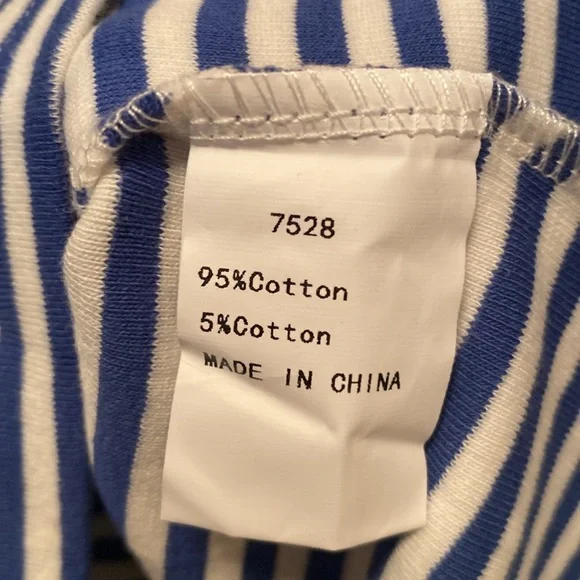 Fashion Striped Long Sleeve Top - Blue and White …size XL - Picture 4 of 4